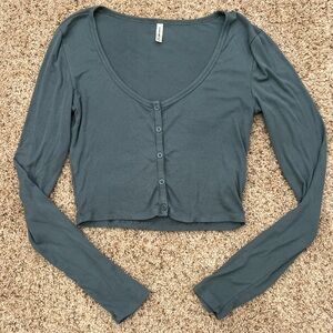 Sunday Best Aritzia Long Sleeve Cropped Shirt
